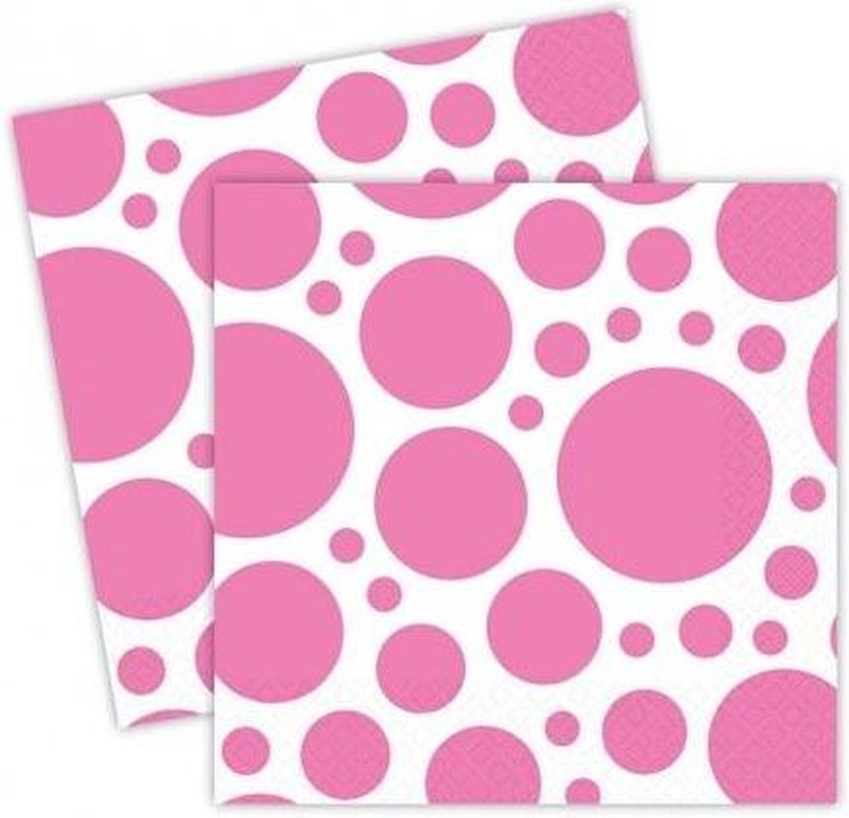 servetten Dots 33 x 33 cm 20 stuks roze