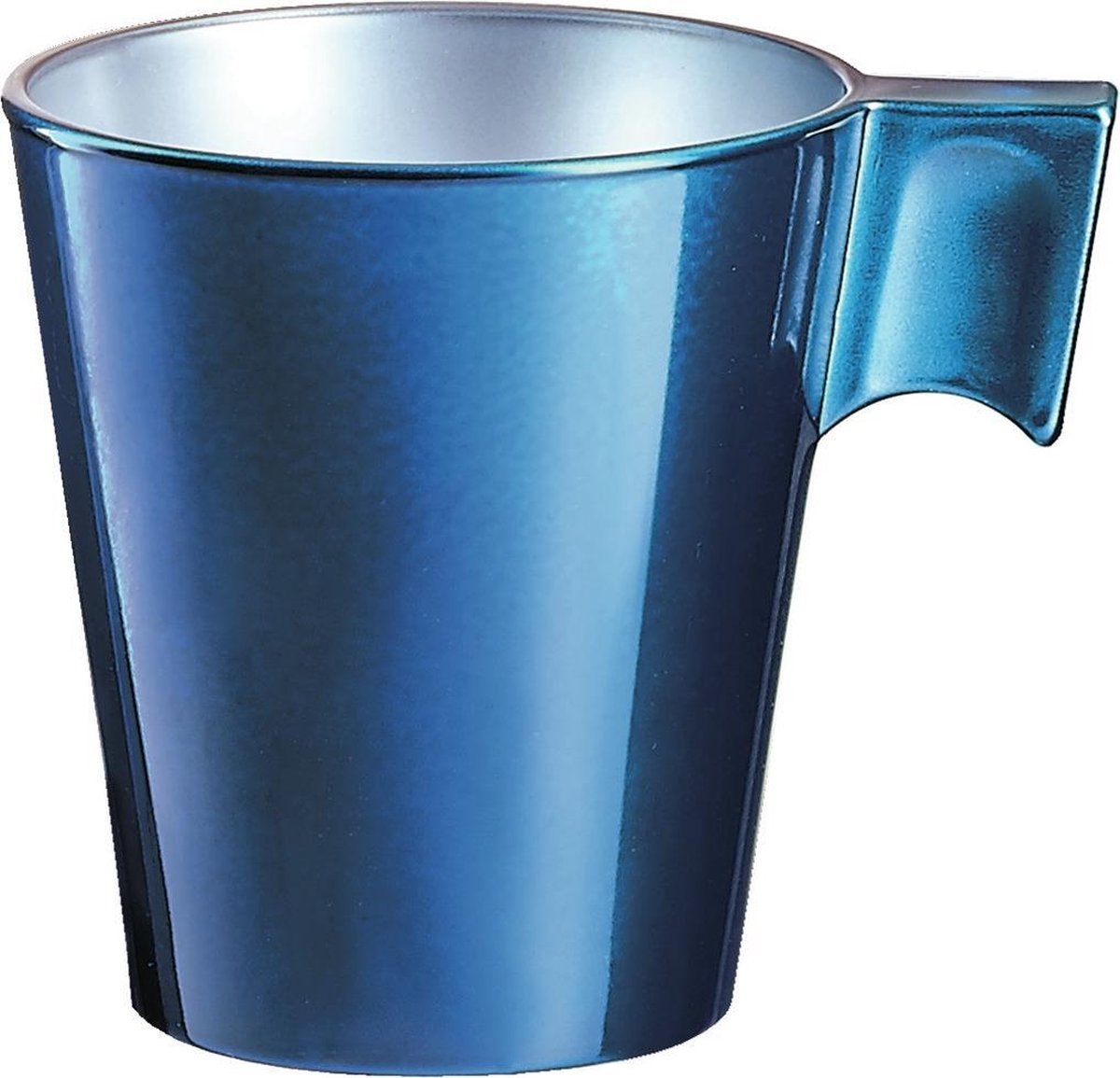 Espresso kopjes/bekers donkerblauw 80 ml - Koffiekopjes van keramiek