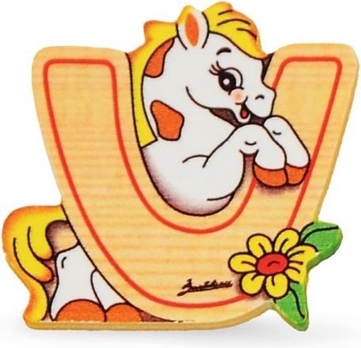 Alfabet letter hout groot U | Bartolucci