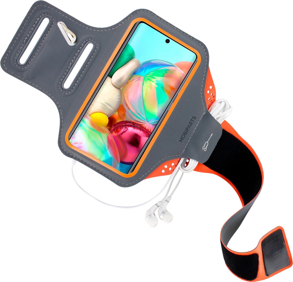 Mobiparts Comfort Fit Sport Armband Samsung Galaxy A71 Oranje