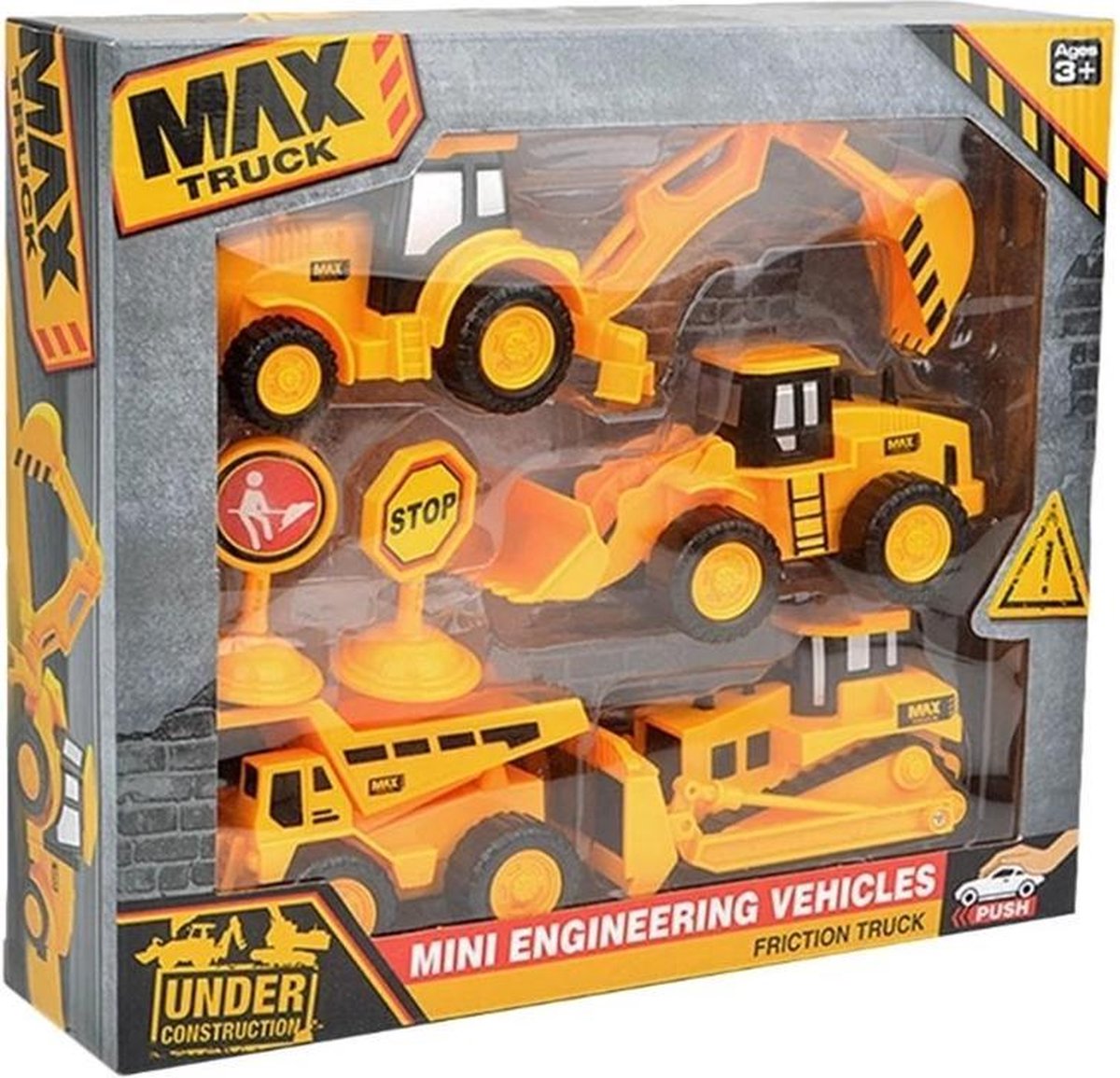 Graafmachine Speelgoed - Graafmachine Buitenspeelgoed/Binnenspeelgoed - Kiepwagen - Bulldozer Speelgoed - Jongens/Meisjes speelgoed - 4 Machines/Set - 10-22CM