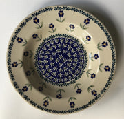 Bunzlau soep bord blauw blauwe bloem
