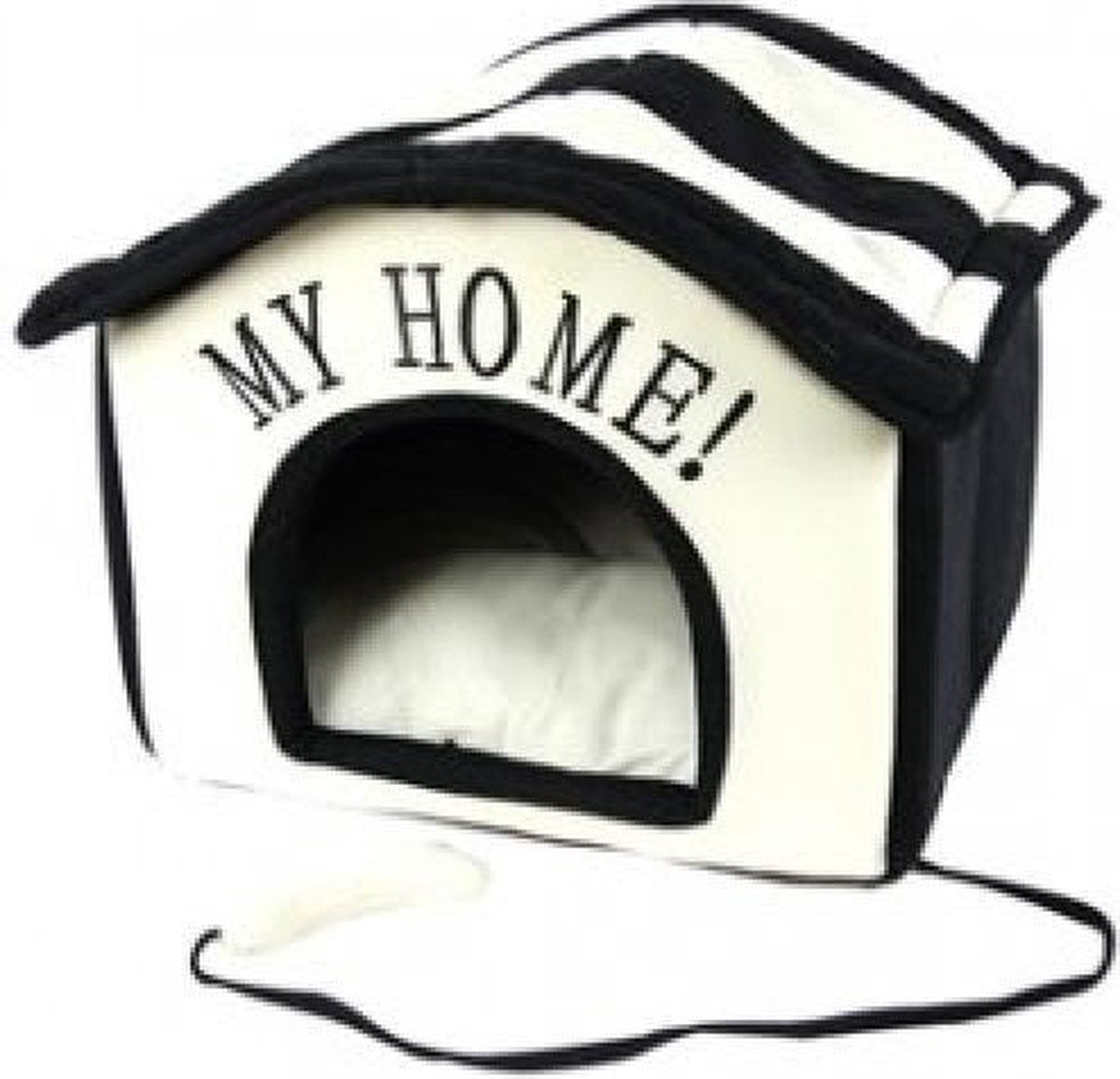 My Home Hondenhuis 60x60x50 cm Zwart-Creme