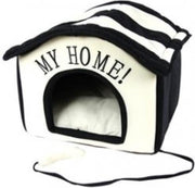 My Home Hondenhuis 60x60x50 cm Zwart-Creme
