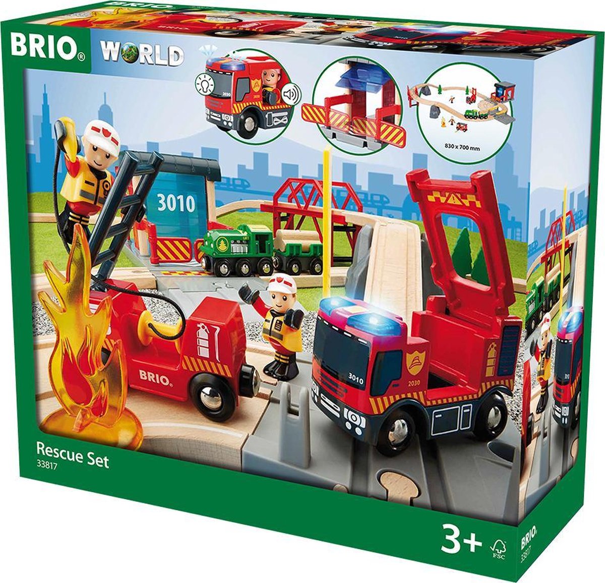 BRIO Grote treinset brandweer - 33817