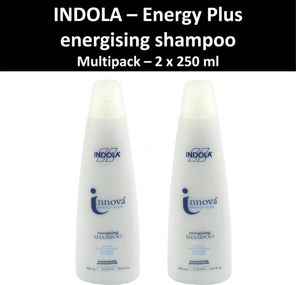 Indola - Innova Energy Plus - energizing shampoo - hair care wash - 250 ml UVA-uvb 2x150ml