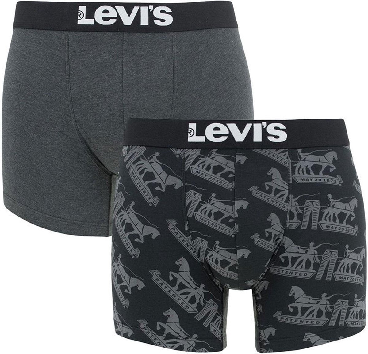 Levi Onderbroek - Mannen - donkergrijs/zwart/wit
