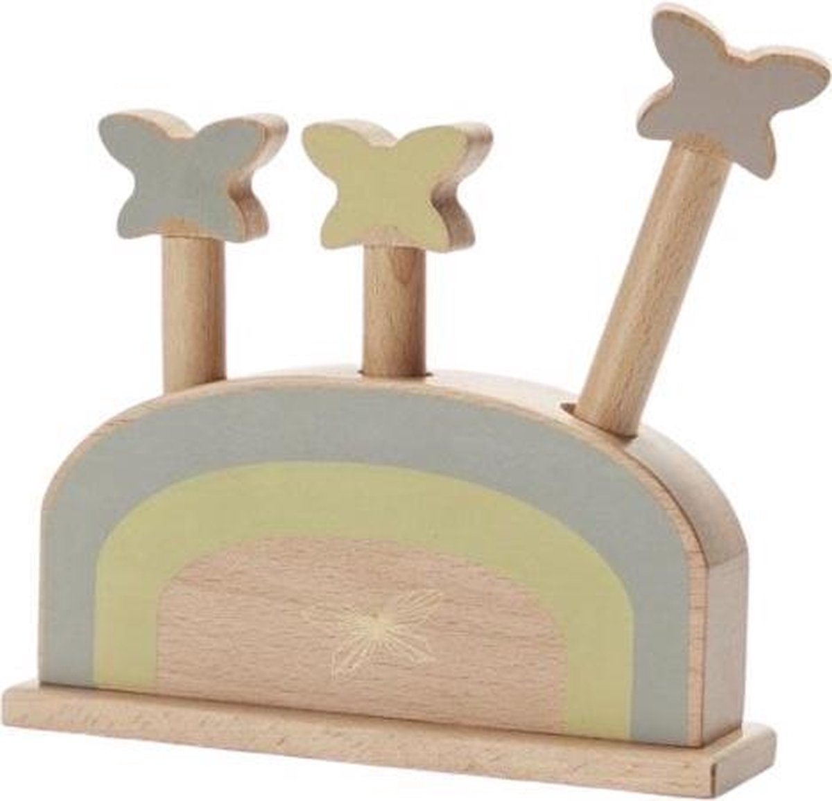 Byastrup Pop-up Spel Junior 17 Cm Hout Lichtbruin/grijs 4-delig