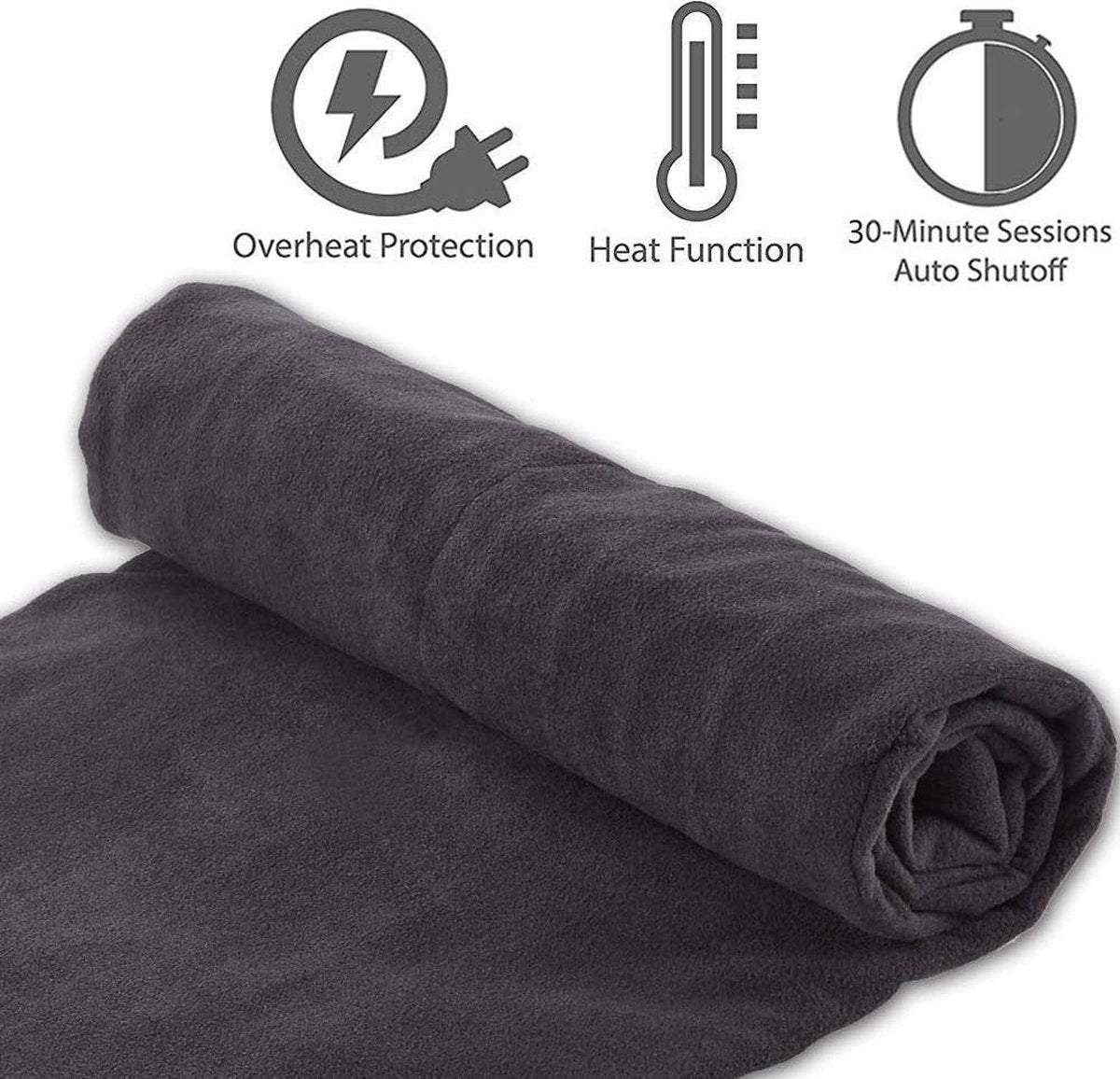 Cosi® Verwarmde deken 145x105cm voor in de auto | Warmtedeken met bescherming tegen oververhitting | Zacht fleece deken | Ook ideaal voor op de bank
