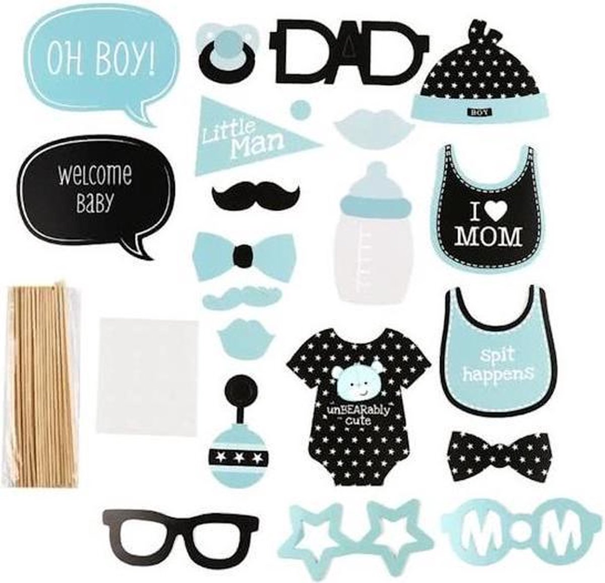 iBello photo prop jongen babyshower