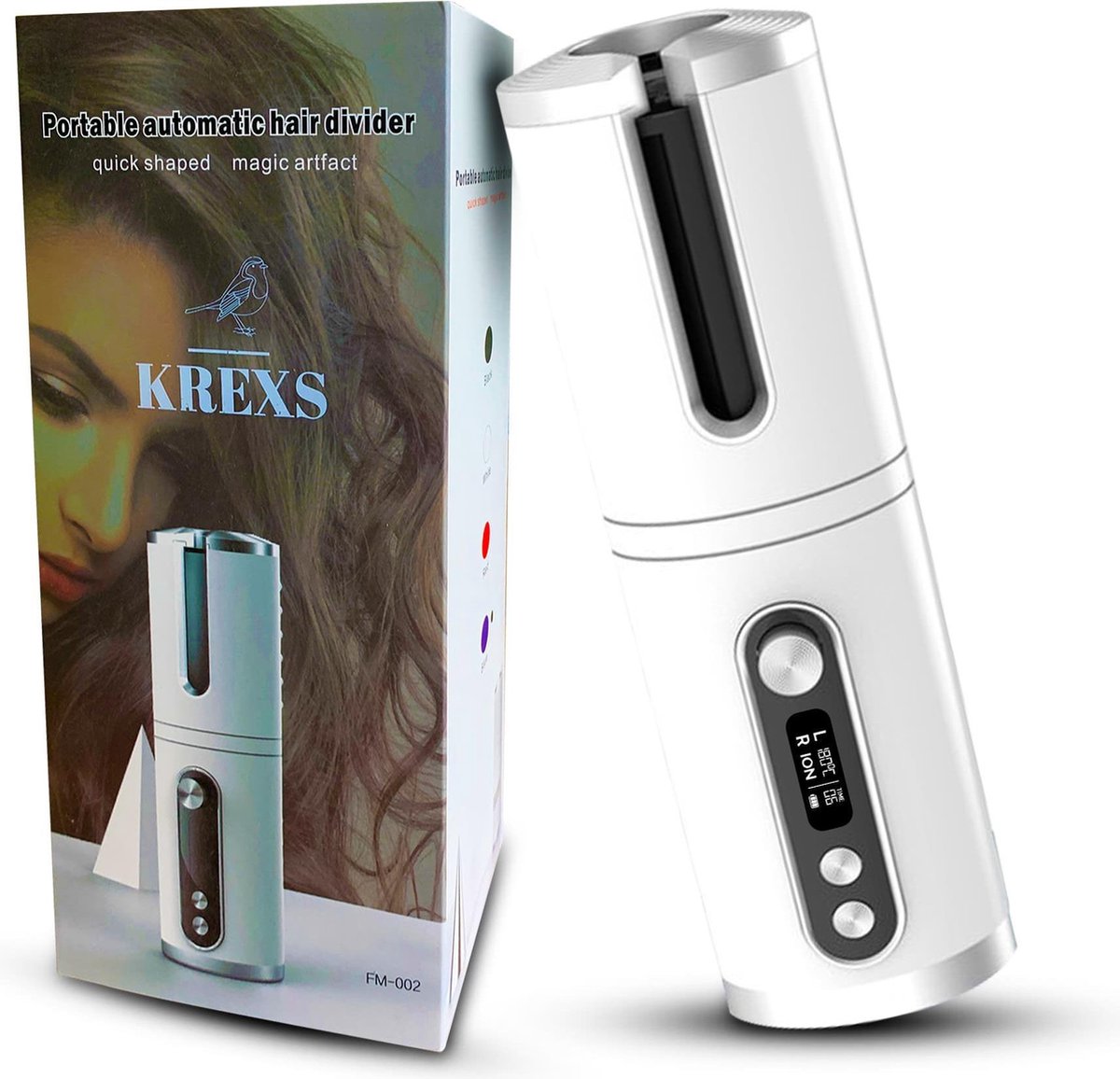 Krexs - Automatische Krultang – Haarkruller  – Golvenkrultang - Hair Curler – Krullen – Wave Krultang - Wit