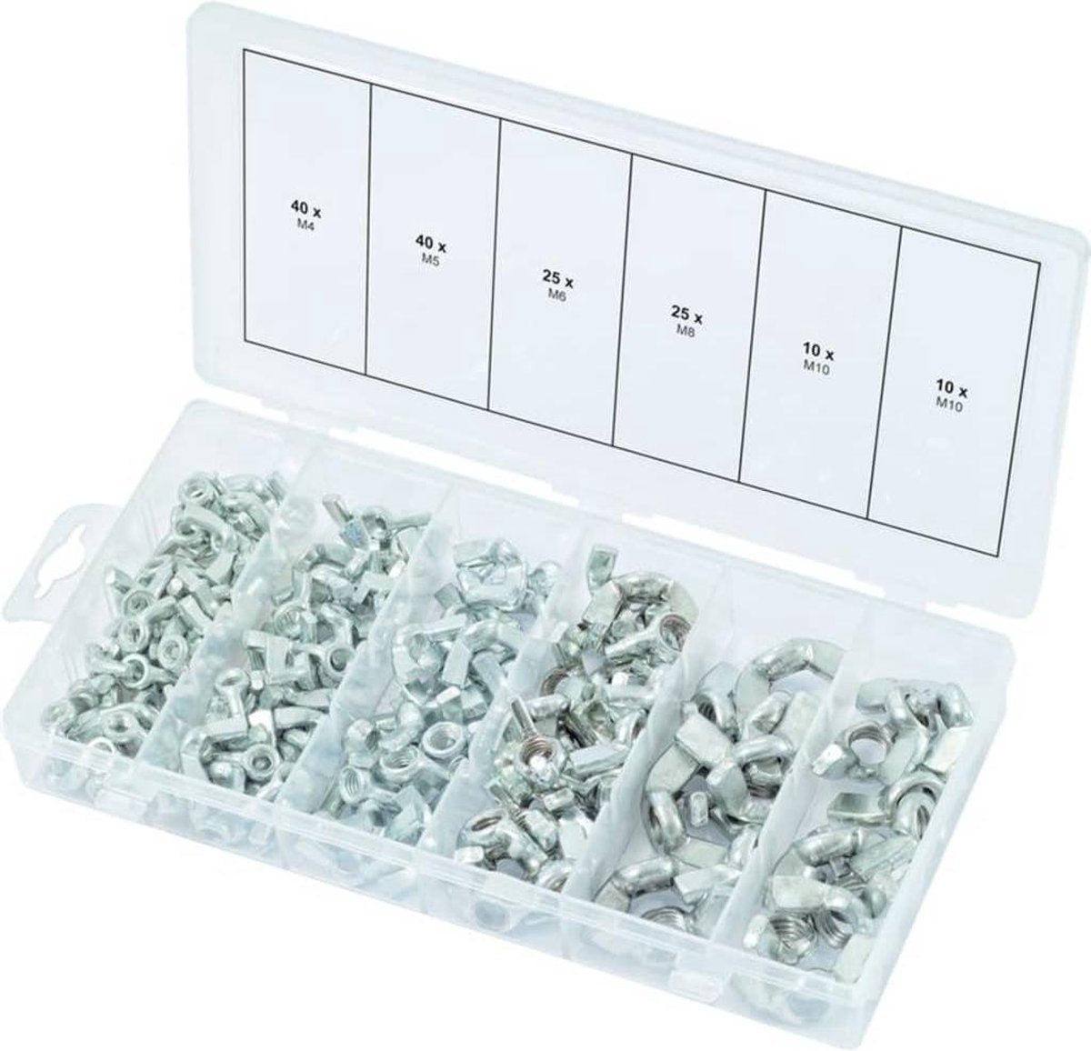 KS Tools 150-delige Vloegelmoerenset M4-M10