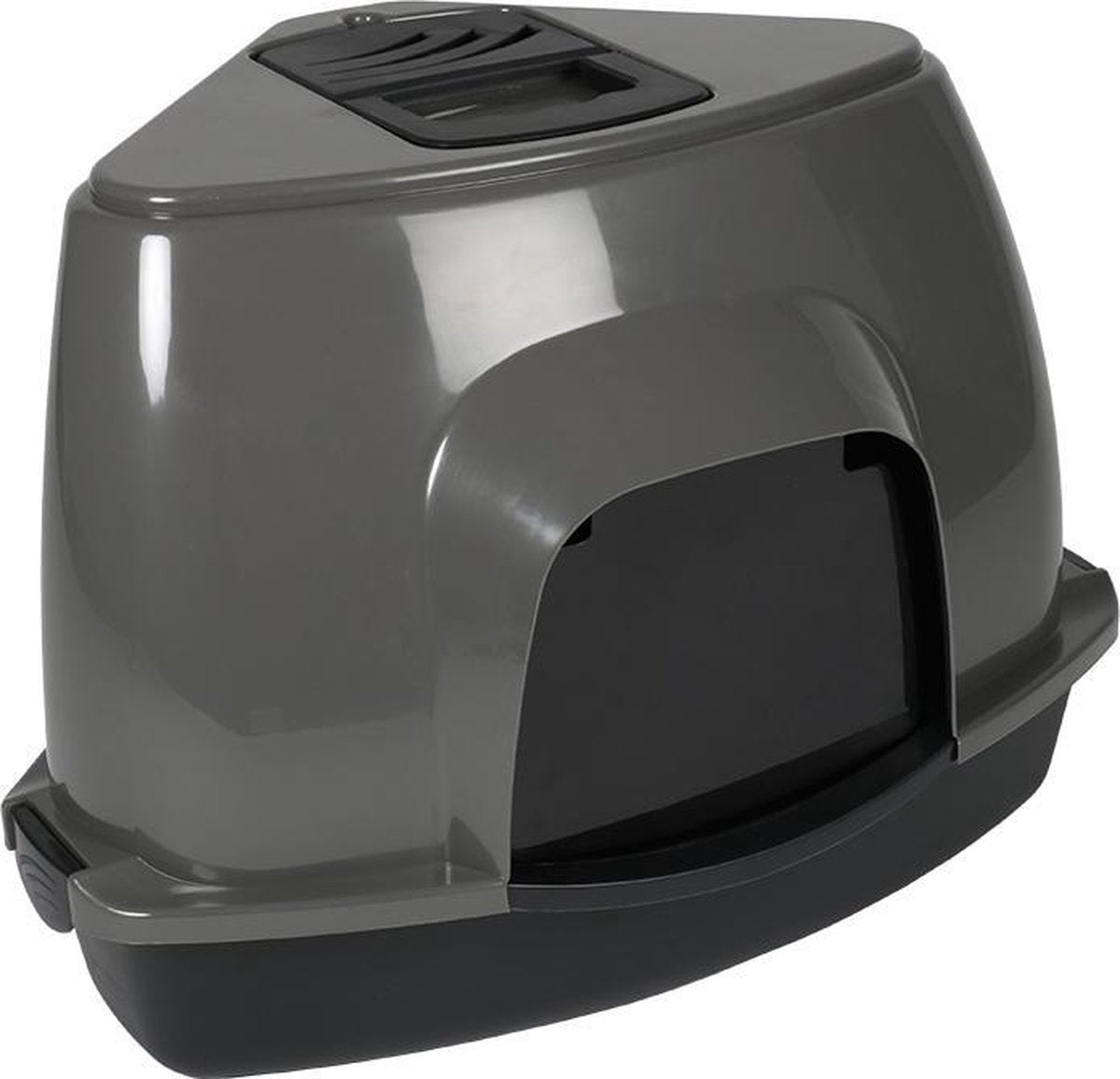Cat house prism 60 m zen series Donkergrijs 38x56x40cm