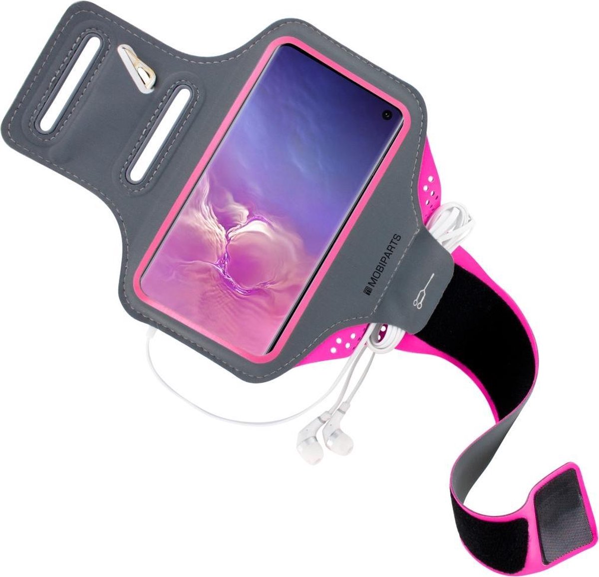 Mobiparts Comfort Fit Sport Armband Samsung Galaxy S10 Roze