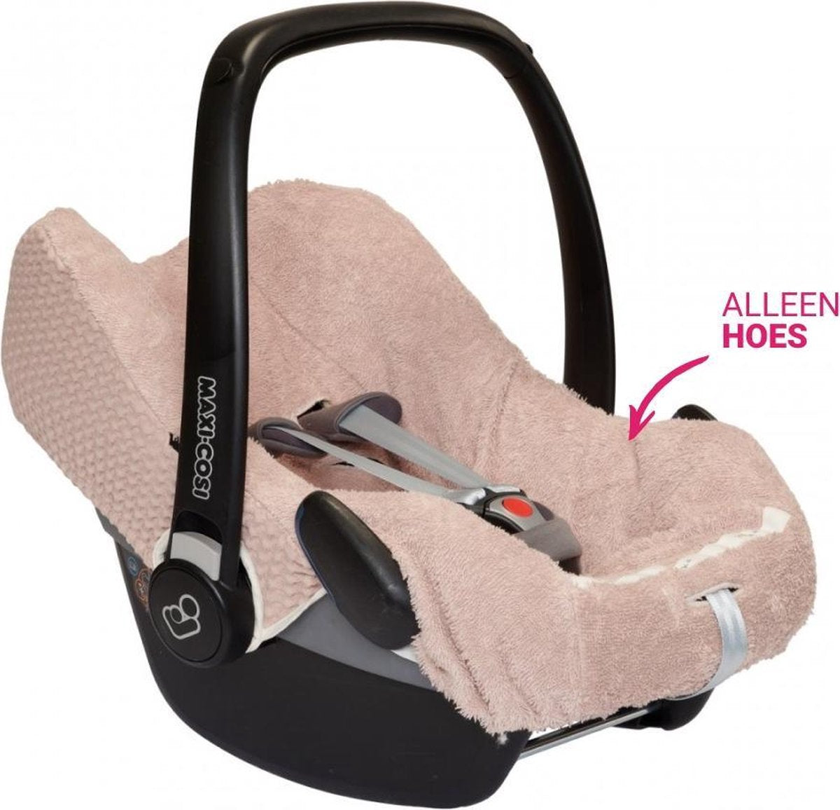 Koeka Autostoelhoes 0+ 3 punts wafel Antwerp - grey pink