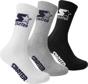 Starter 3-Pack Sportsokken - Grijs/Wit/Zwart - Heren Sokken - maat  43 - 46