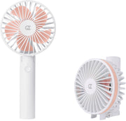 FlinQ Draagbare Ventilator - Oplaadbaar - Wit/Roze