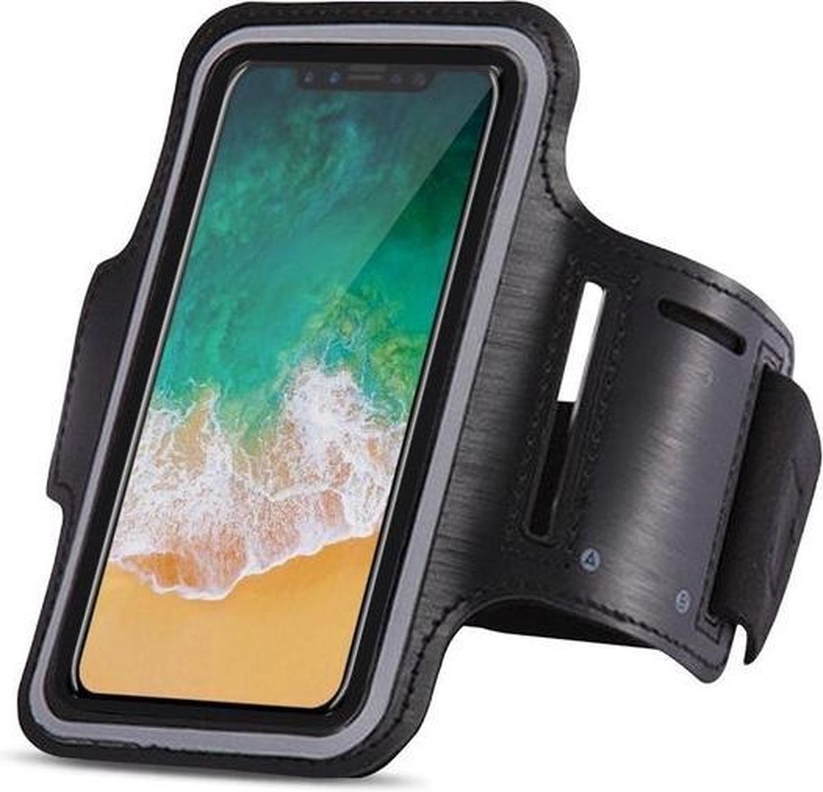 iPhone X hoes Sport armband Hardloopband Hoesje Zwart