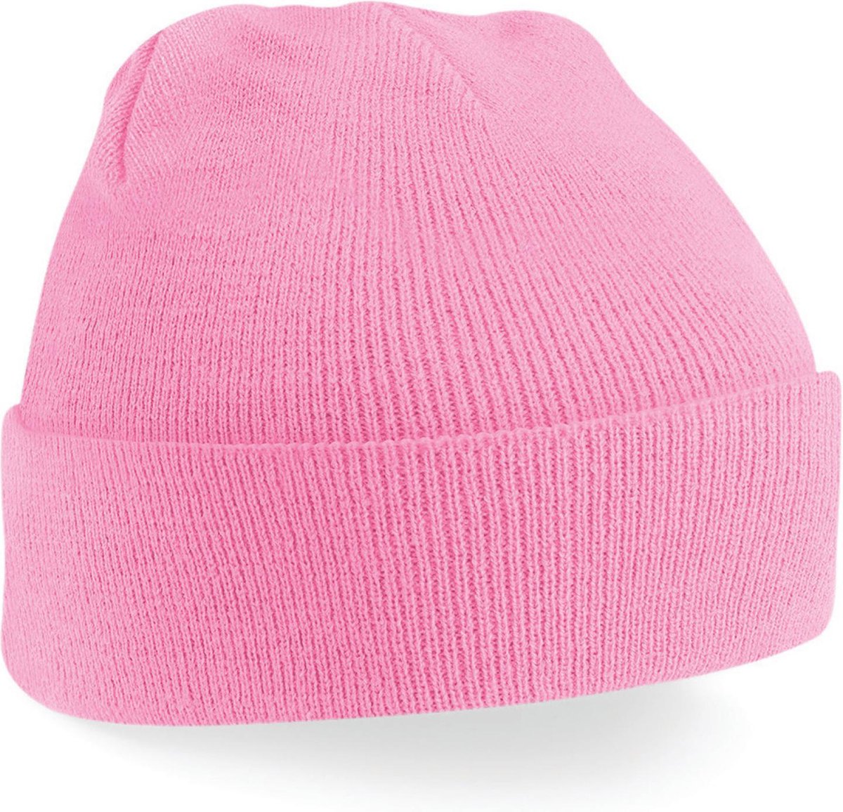 wintermuts classic pink| klassieke gebreide muts in 30 verschillende kleuren| tweelaags gebreid
