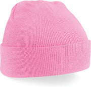 wintermuts classic pink| klassieke gebreide muts in 30 verschillende kleuren| tweelaags gebreid