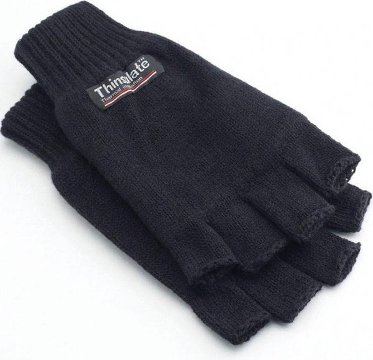 Vingerloze Thinsulate handschoenen zwart