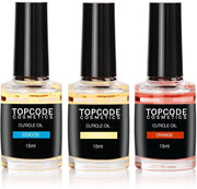 TOPCODE Cosmetics - 3x Nagelriemolie - cocos - citroen - sinaasappel - 15ml - Cuticle oil