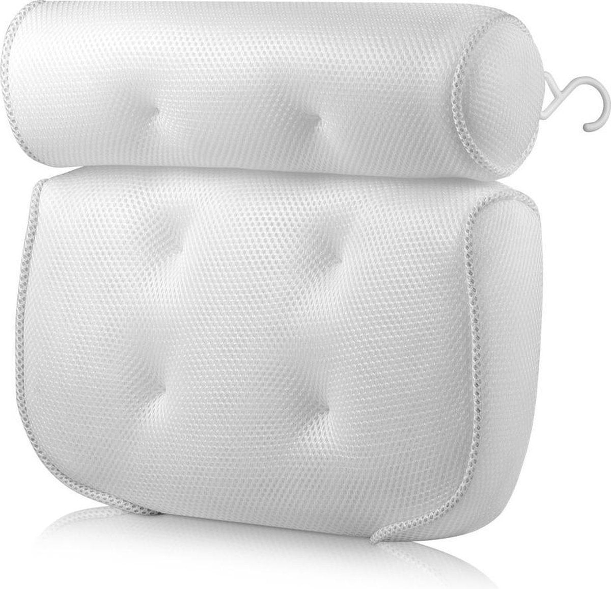 Luxe Badkussen - JDI lifestyle® Orthopedisch Badkussen - nekkussen - hoofdsteun bad - Medisch - Anti Slip Zuignappen - Waterproof - Wit - Bad Kussen - Hoofdkussen