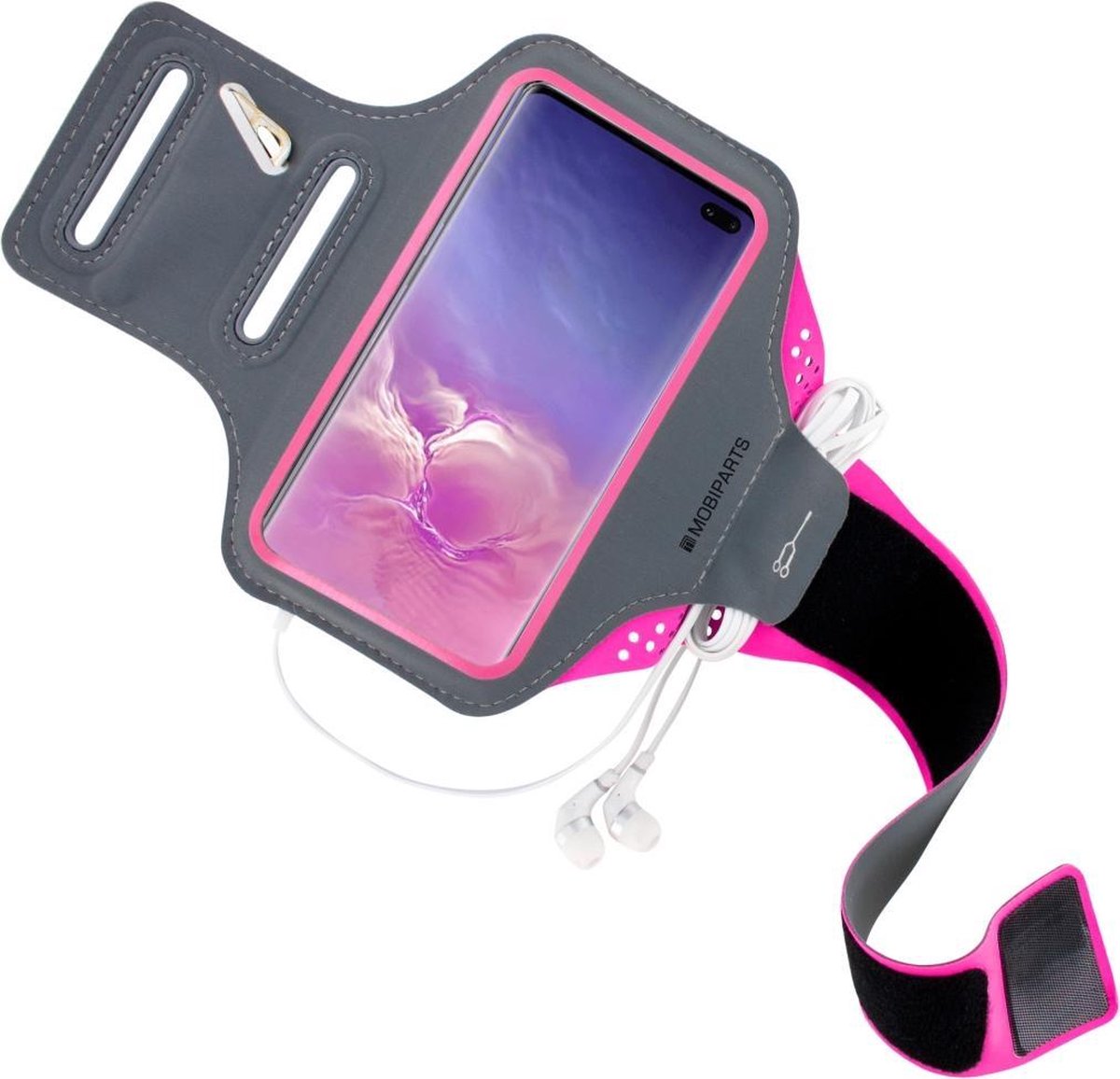 Mobiparts Comfort Fit Sport Armband Samsung Galaxy S10 Plus Roze