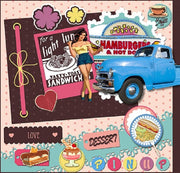 Papstar - servetten  - 33 x 33 - lunchservetten - vintage- Classic edition -  Drive in