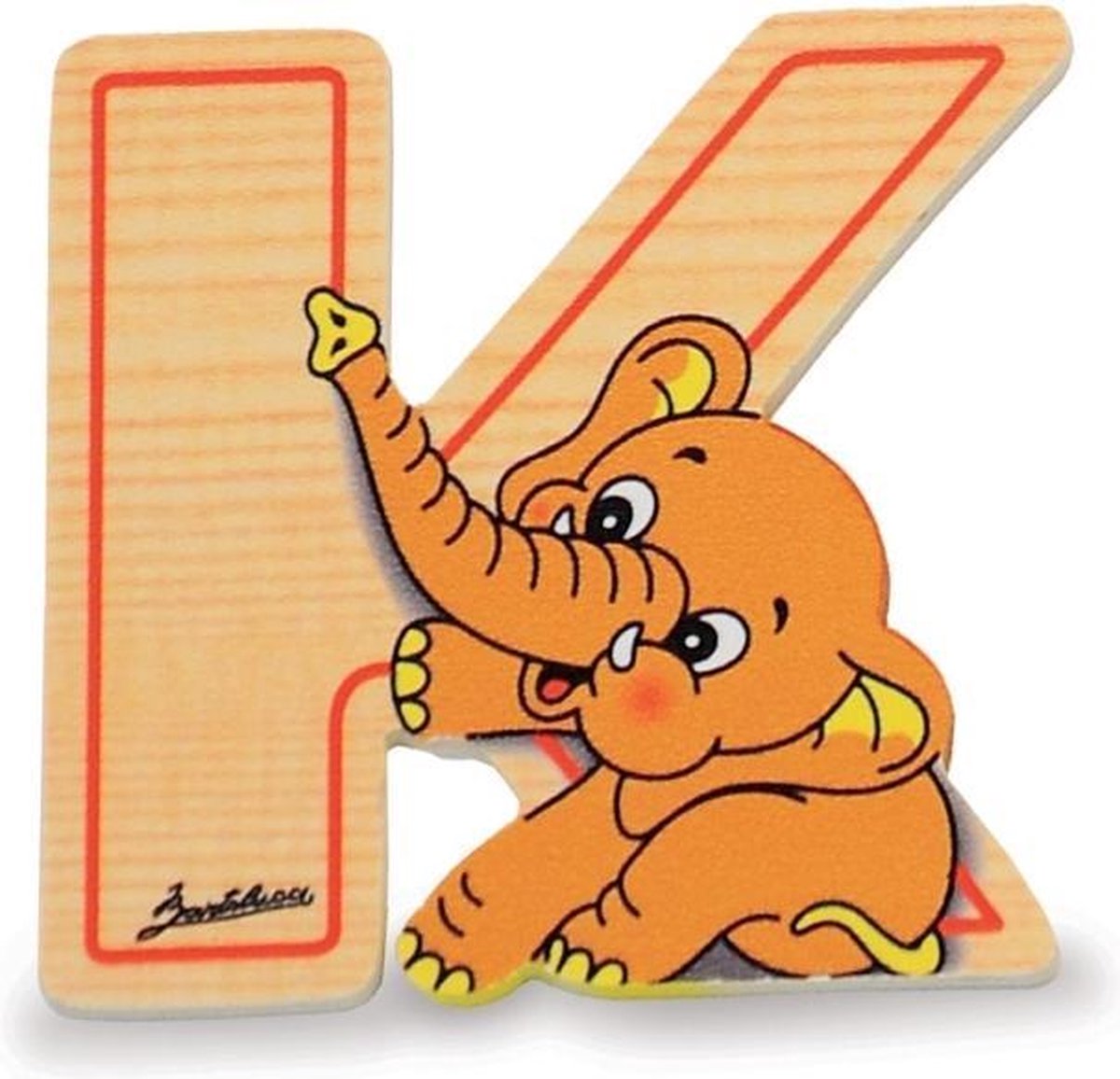 Alfabet letter hout groot K | Bartolucci
