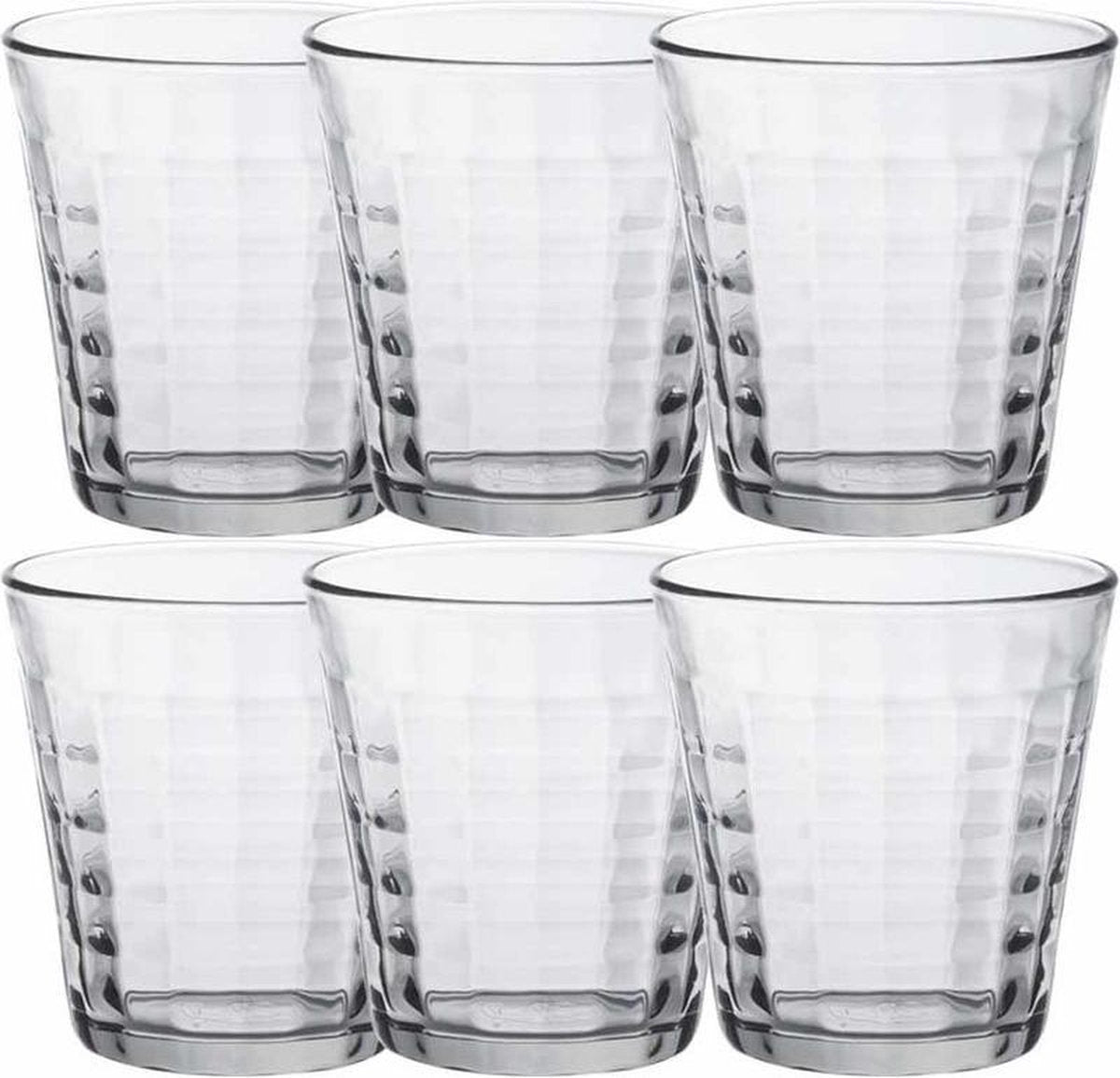 6x Drinkglazen/waterglazen Prisme transparant 275 ml - Koffie/thee glazen Prisme 275 ml