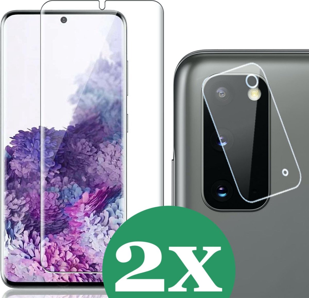 Samsung S20 Screenprotector - Samsung Galaxy S20 Screen Protector en Samsung S20 Screenprotector Camera - 2 Stuks