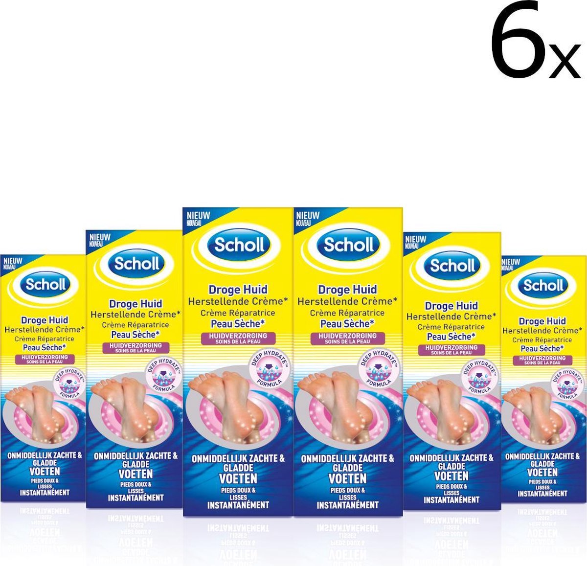 Scholl Voetencreme - Droge Huid - Herstellend x6