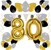 e-Carnavalskleding.nl Feestversiering pakket 80 jaar | Versiering 80e verjaardag | 80 jaar feestversiering pakket compleet | Leuk pakket met feestartikelen voor de 80e verjaardag Medium
