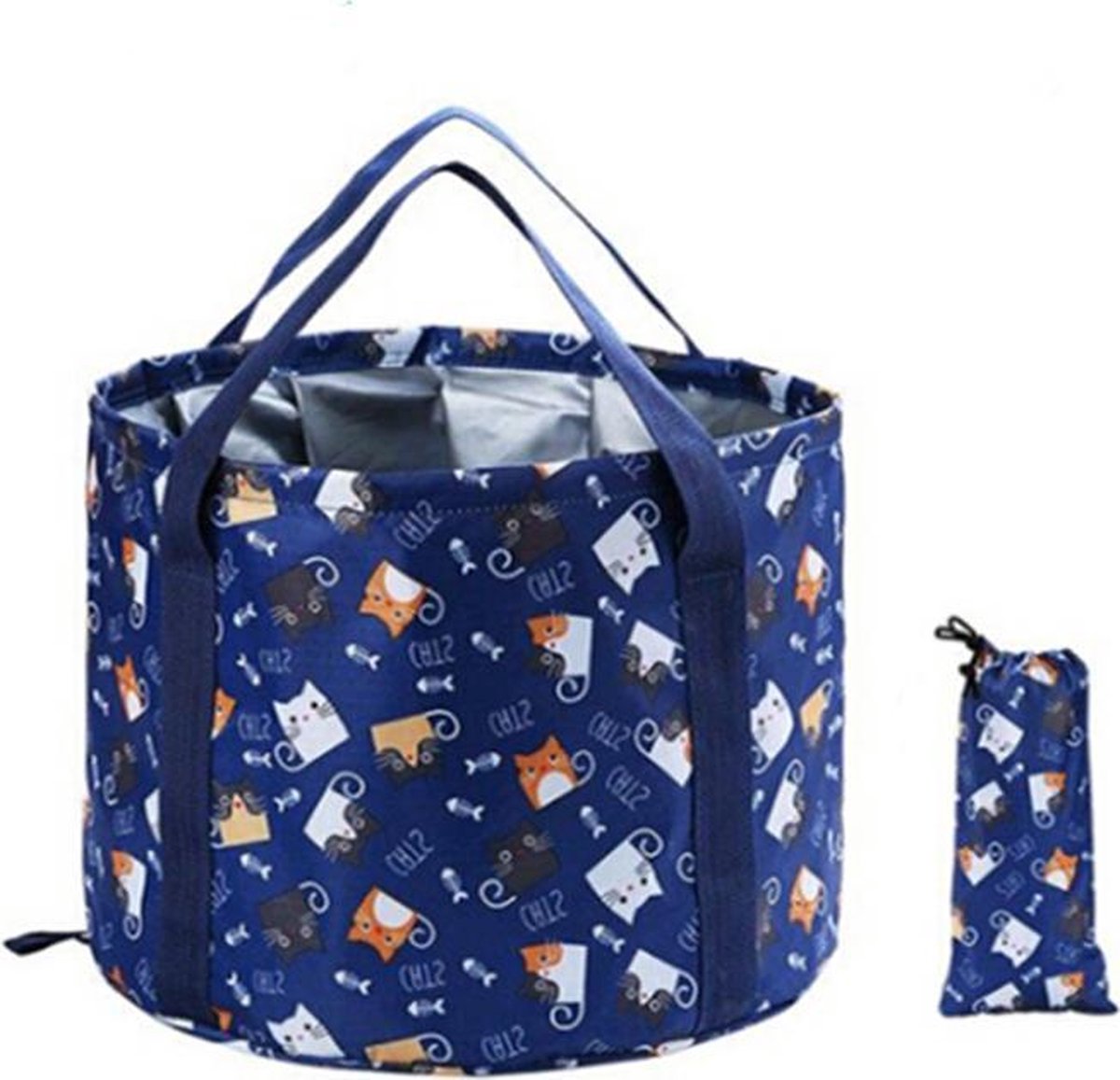 TDR - Opvouwbaar waterdichte bad - geschikt voor voetenbad / kleren wassen / etc - 21L - Marineblauw