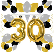 e-Carnavalskleding.nl Feestversiering pakket 30 jaar | Versiering 30e verjaardag | 30 jaar feestversiering pakket compleet | Leuk pakket met feestartikelen voor de 30e verjaardag Medium