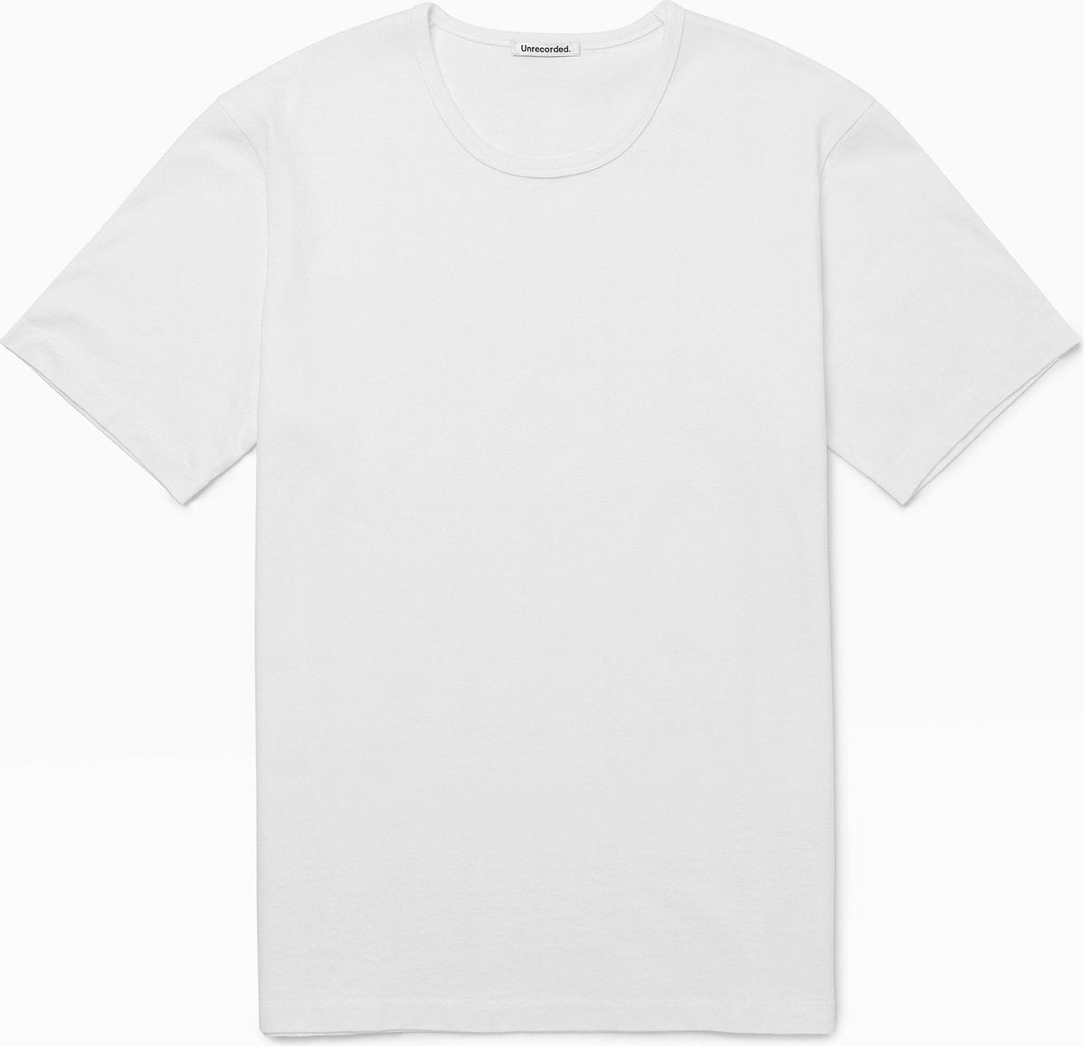Unrecorded T-Shirt 180 GSM White - Unisex - T-Shirts -  Wit - Size XXS - 100% Organic Cotton - Sustainable T-Shirts