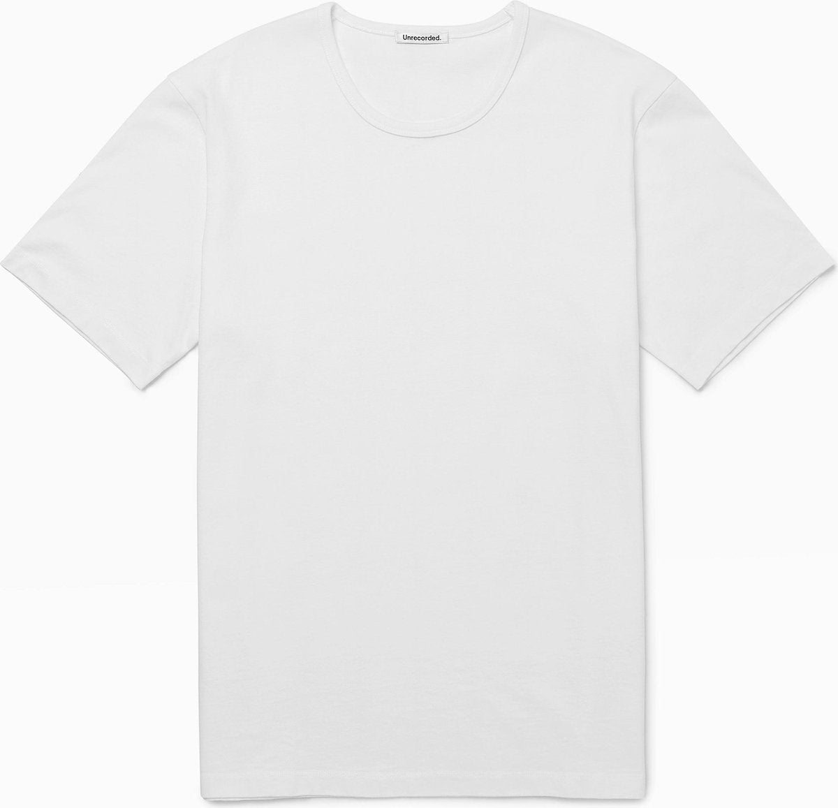 Unrecorded T-Shirt 180 GSM White - Unisex - T-Shirts -  Wit - Size XL - 100% Organic Cotton - Sustainable T-Shirts