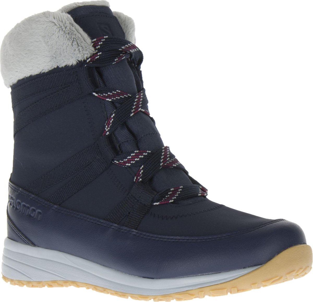 Salomon Heika Leather CS WP  Wandelschoenen - Maat 37 1/3 - Vrouwen - blauw/grijs