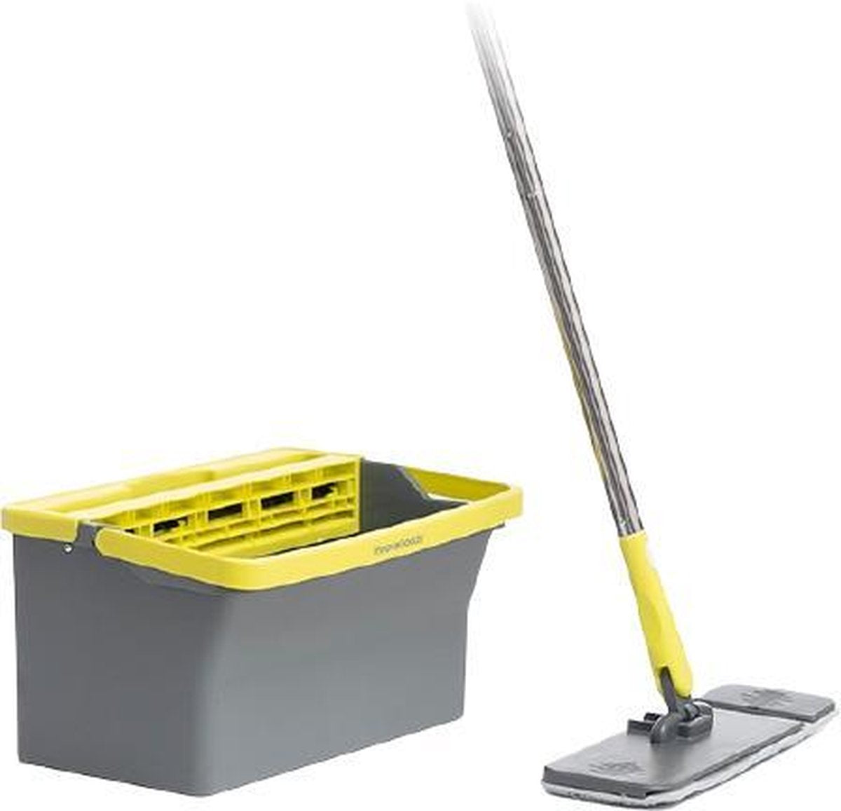 InnovaGoods - Vloermop met Emmer voor 3-voudige actietrimo