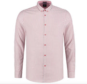 Dstrezzed Overhemd Slim Fit Gestreept Rood (303260 - 421)