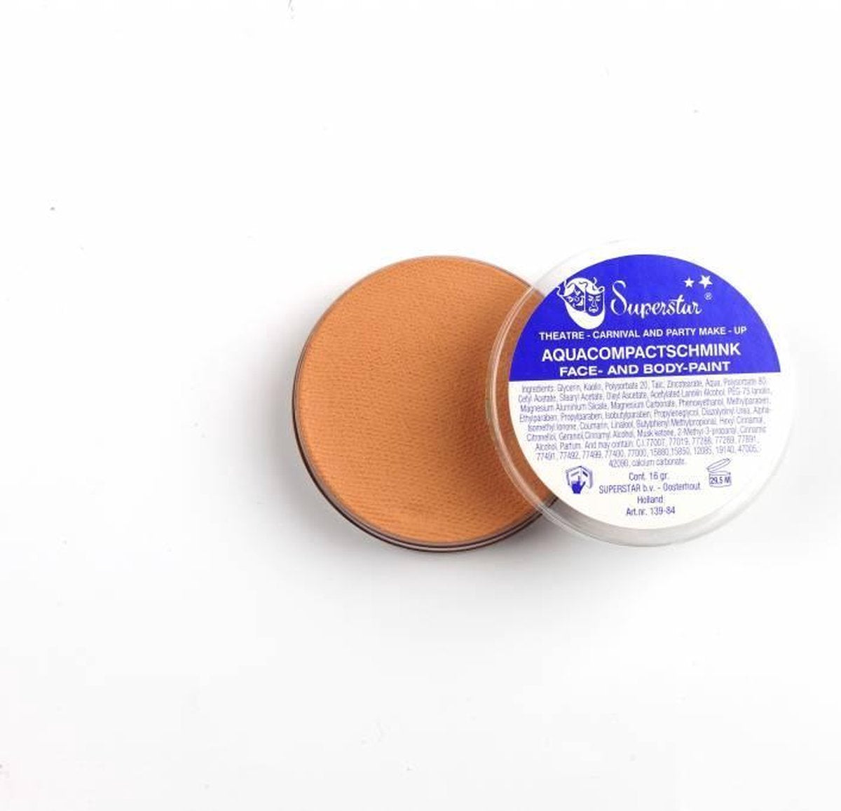 Superstar Waterschmink Dark Sun Tan 16 Gram Donkeroranje