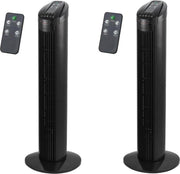 2 STUKS  – Toren Ventilator Torenventilator – 75cm hoog - Ventilator staand - in hoogte instelbaar - 45W – 3 standen –Luchtstroom oscillatie – Afstandsbediening – Timer functie – LED Display