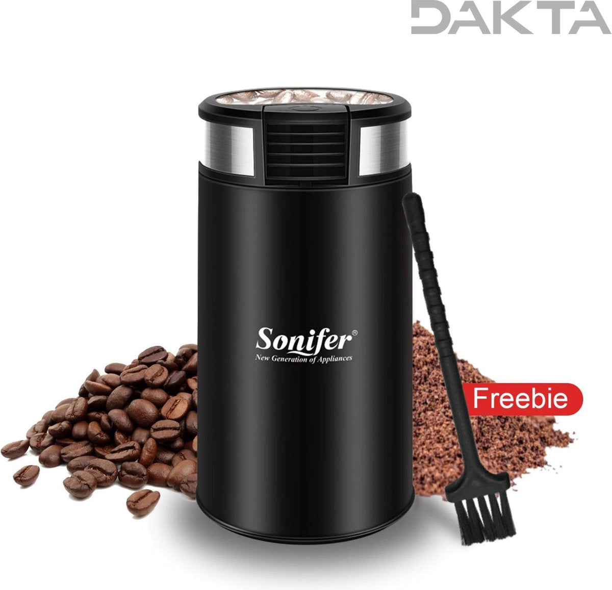 Dakta® Maler | Kruidenmolen | Grinder | Koffiebonen | Specerijen | Groentesnijder | Specerijenmolen | Elektrisch | Molen | 105W | Elektrische koffiemolen | Kruiden