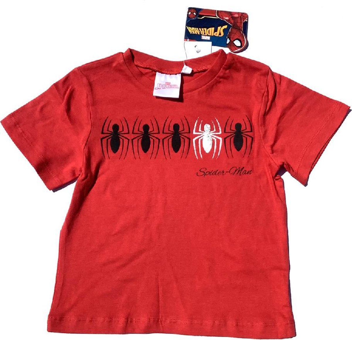 Marvel Spiderman t-shirt -  Spiders - rood - maat 104 (4 jaar)