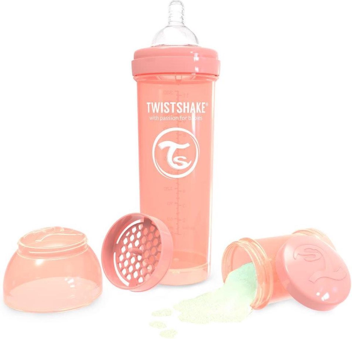 Twistshake Babyfles 330ml Pastel Peach