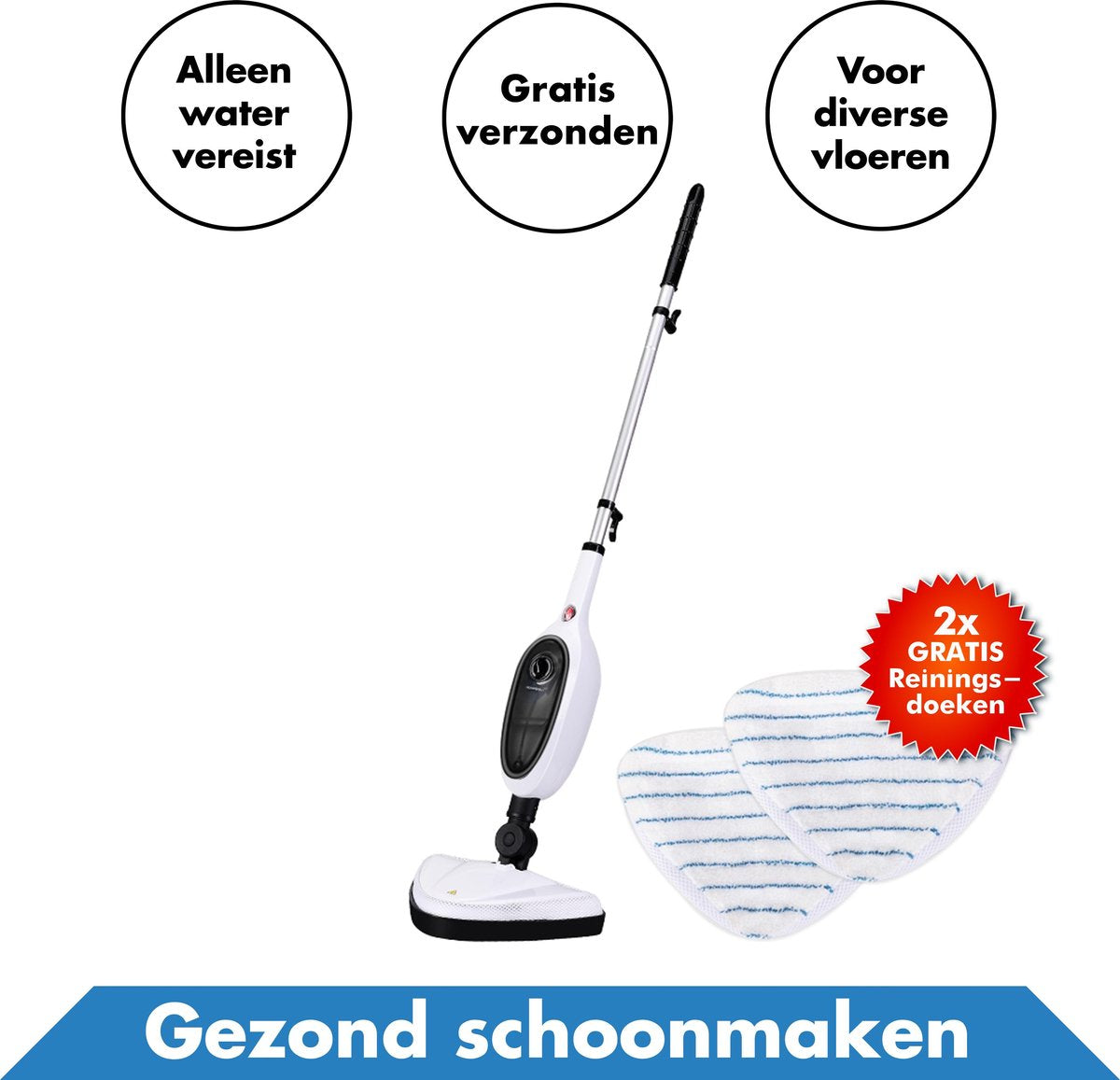 Luxe Stoomreiniger van In Round – Stoomzuiger Vloer Tapijt Laminaat Plavuizen Tapijtreinigers Stoomreinigers Stofzuiger Zonder Zak Water Vlekkenreiniger Machine Reinigingsapparaat Reiniger Mop Vloerreiniger Stoomapparaat Stoomstofzuiger Voor Vloeren