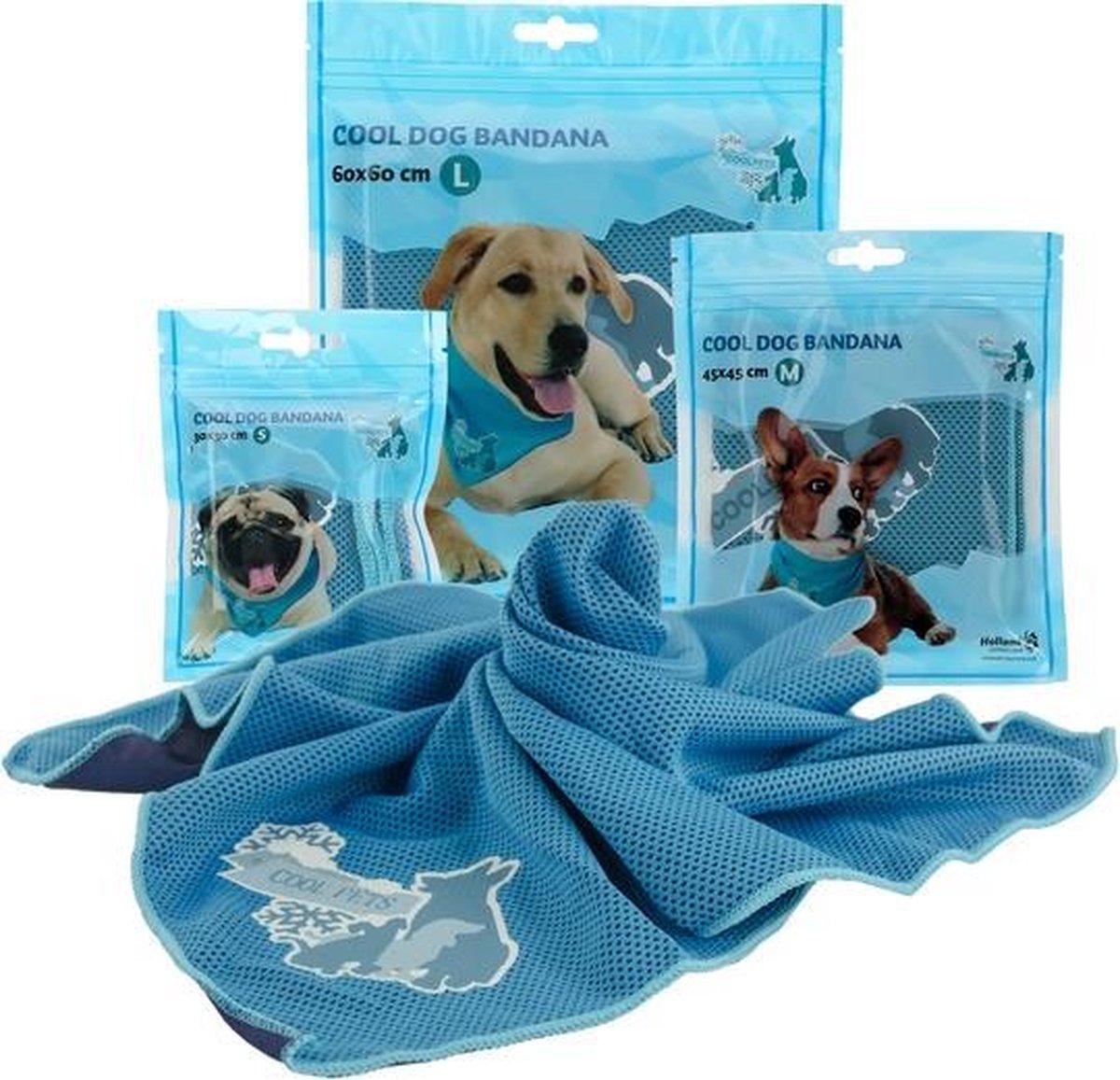 CoolPets - Verkoelende Bandana voor honden - Koelmat voor Honden - 45 x 45 cm M