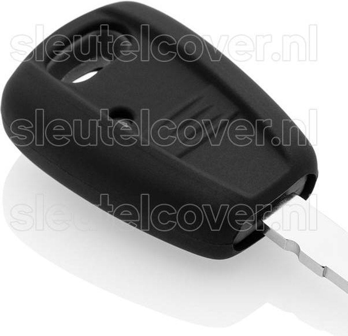 Fiat SleutelCover - Zwart / Silicone sleutelhoesje / beschermhoesje autosleutel