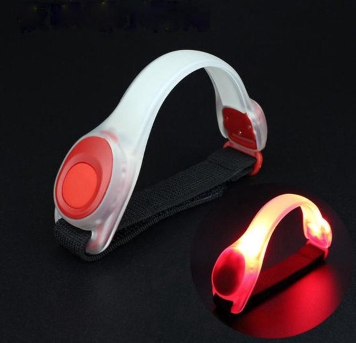 Jumalu - Running Safety Led Light Rood - Reflecterende armband led - Reflecterende hardloop - veiligheidsverlichting - Hardloop verlichting  Hardloop verlichting lampjes/ Sportarmbanden /ren verlichting/ Rood / Hardloop armband lampje - Led light